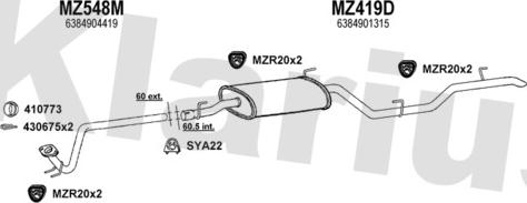 Klarius 600826U - Échappement droxauto.com