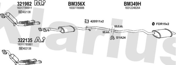 Klarius 060382U - Échappement droxauto.com