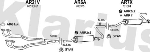 Klarius 030007U - Échappement droxauto.com