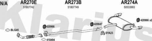 Klarius 030334U - Échappement droxauto.com