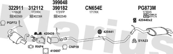 Klarius 180948U - Échappement droxauto.com