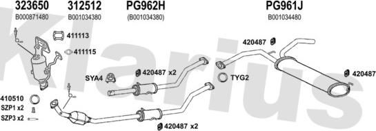 Klarius 181175U - Échappement droxauto.com
