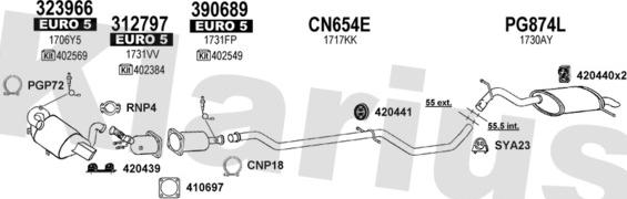 Klarius 181264U - Échappement droxauto.com