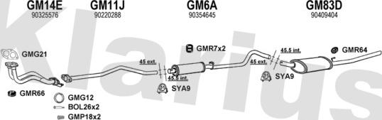 Klarius 390449U - Échappement droxauto.com