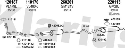 Klarius 390515E - Échappement droxauto.com