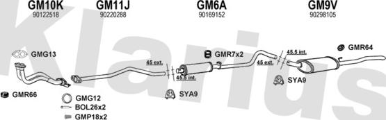 Klarius 390232U - Échappement droxauto.com