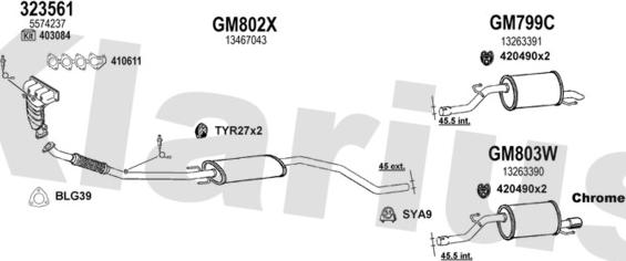 Klarius 391996U - Échappement droxauto.com