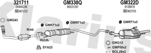 Klarius 391423U - Échappement droxauto.com