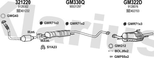 Klarius 391422U - Échappement droxauto.com
