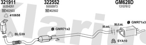 Klarius 391660U - Échappement droxauto.com