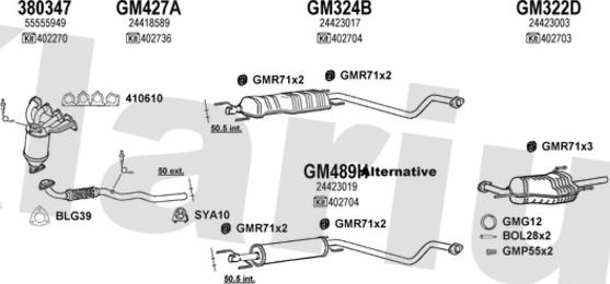 Klarius 391602U - Échappement droxauto.com