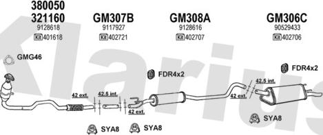 Klarius 391005U - Échappement droxauto.com