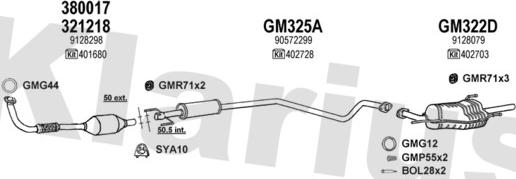 Klarius 391027U - Échappement droxauto.com