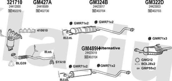Klarius 391180U - Échappement droxauto.com
