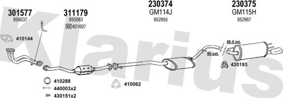Klarius 391134E - Échappement droxauto.com