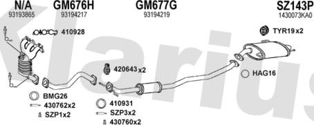 Klarius 391874U - Échappement droxauto.com