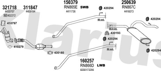 Klarius 391384E - Échappement droxauto.com
