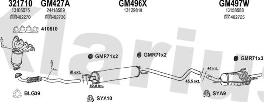 Klarius 391324U - Échappement droxauto.com