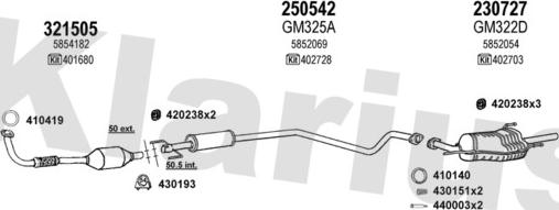 Klarius 391215E - Échappement droxauto.com