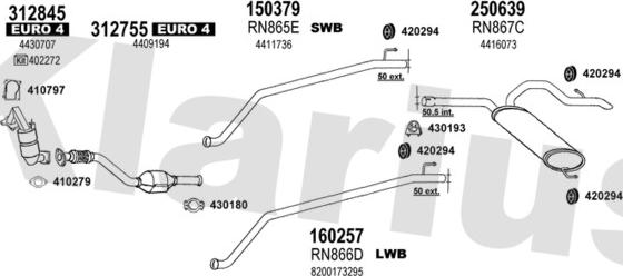 Klarius 392141E - Échappement droxauto.com