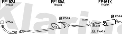 Klarius 360954U - Échappement droxauto.com