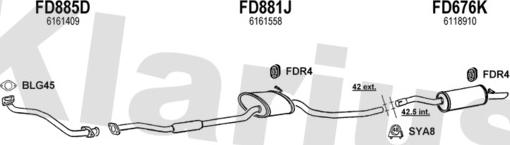 Klarius 360382U - Échappement droxauto.com