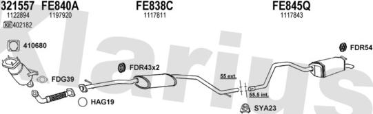 Klarius 361521U - Échappement droxauto.com