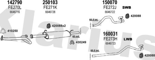 Klarius 361090E - Échappement droxauto.com