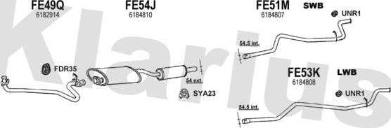 Klarius 361086U - Échappement droxauto.com