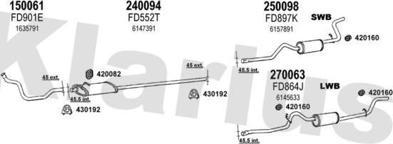 Klarius 361076E - Échappement droxauto.com