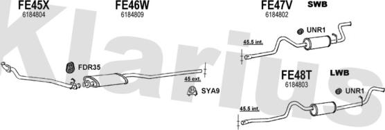 Klarius 361077U - Échappement droxauto.com
