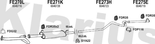Klarius 361117U - Échappement droxauto.com