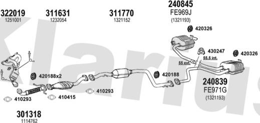 Klarius 361720E - Échappement droxauto.com