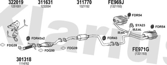 Klarius 361720U - Échappement droxauto.com