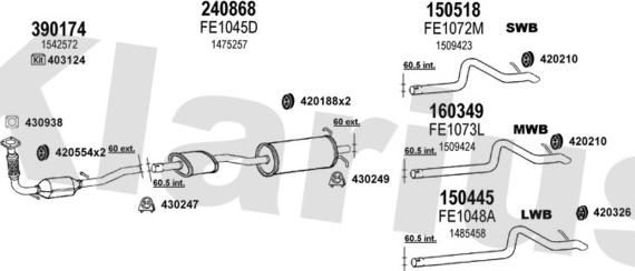 Klarius 362054E - Échappement droxauto.com