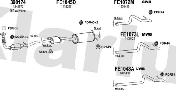 Klarius 362054U - Échappement droxauto.com