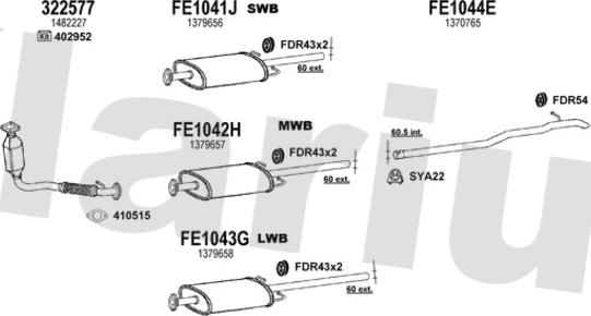 Klarius 362051U - Échappement droxauto.com