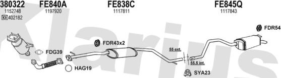 Klarius 362030U - Échappement droxauto.com