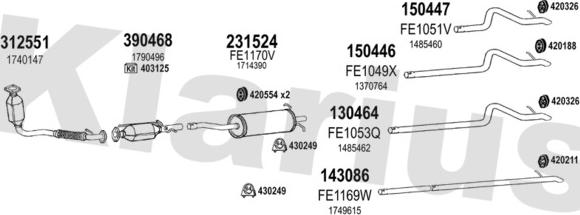 Klarius 362235E - Échappement droxauto.com