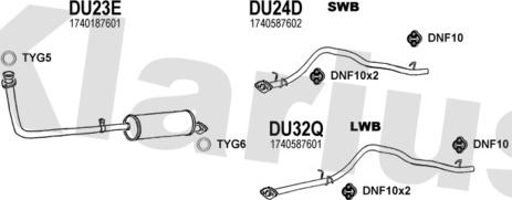 Klarius 300019U - Échappement droxauto.com