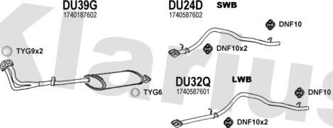 Klarius 300024U - Échappement droxauto.com