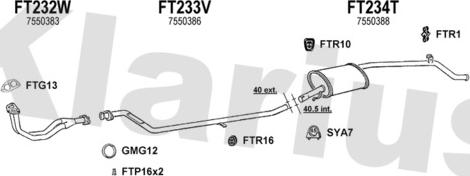 Klarius 330124U - Échappement droxauto.com