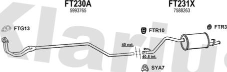 Klarius 330123U - Échappement droxauto.com