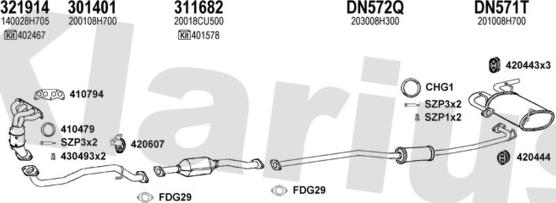 Klarius 270447U - Échappement droxauto.com