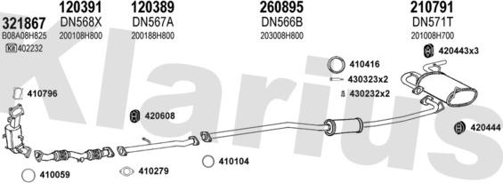 Klarius 270450E - Échappement droxauto.com