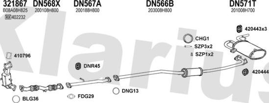 Klarius 270450U - Échappement droxauto.com