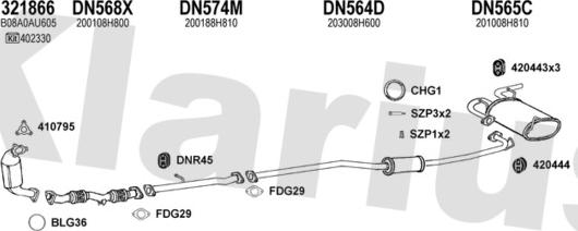 Klarius 270451U - Échappement droxauto.com