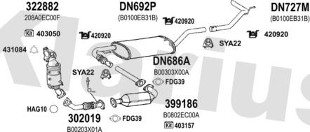 Klarius 270593U - Échappement droxauto.com