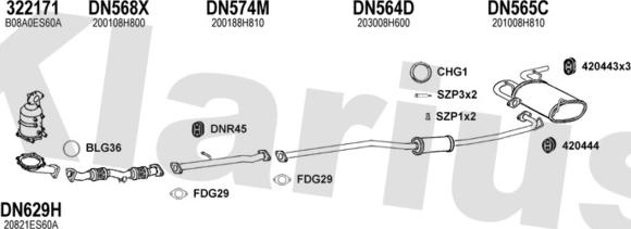 Klarius 270512U - Échappement droxauto.com