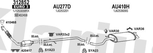 Klarius 790575U - Échappement droxauto.com